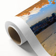 Art deco poster of Portland, Oregon scenery in pastel shades on rolled canvas, ideal for nursery wall art.