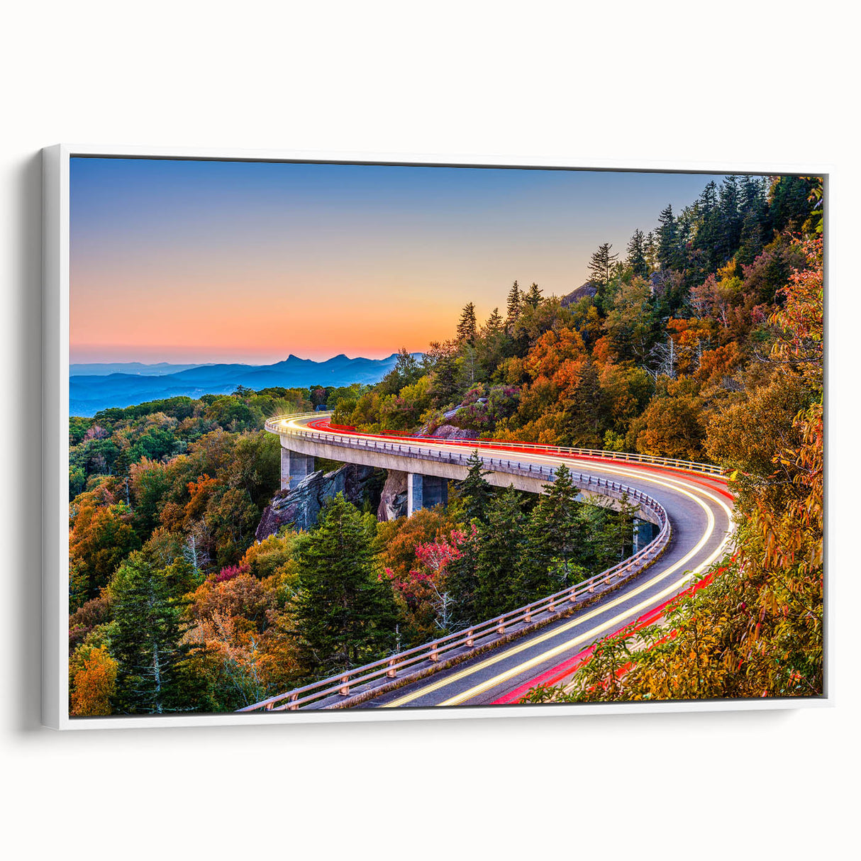 Vintage poster art of South Carolina scenery in vibrant colors on a framed canvas, ideal for living room decor.