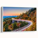 Vintage poster art of South Carolina scenery in vibrant colors on a framed canvas, ideal for living room decor.