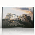 Acrylic print of Mt. Rushmore in grayscale, ideal for modern art wall decor.