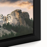 Close-up of black wall art featuring a textured depiction of Mt.