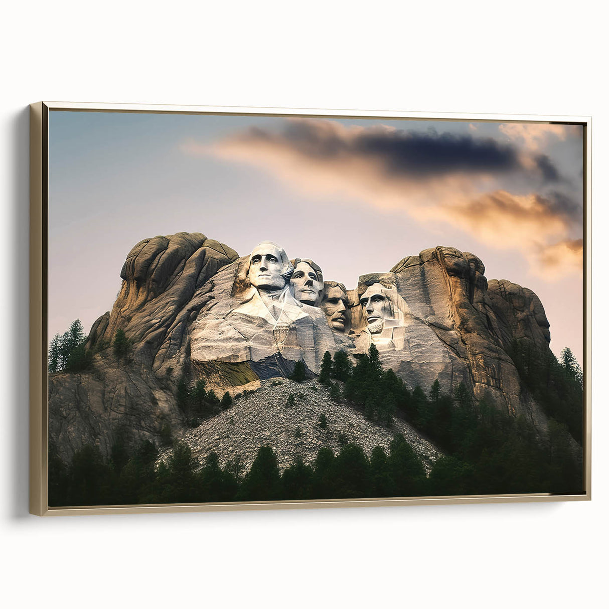 Framed canvas wall art of Mt.