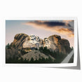 Rolled print of Mt. Rushmore in natural colors, ideal for art wall dining room placement.