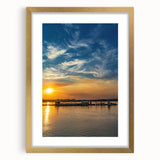Extra large abstract art print of Memphis skyline in textured gold frame, ideal for living room decor.