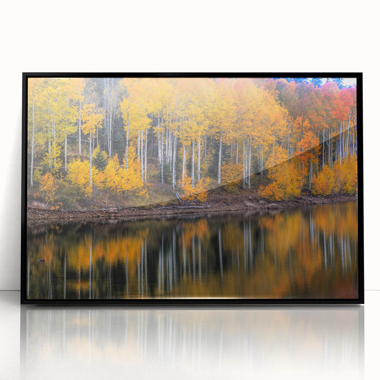Large abstract wall art of Zion National Park in muted earth tones on a framed acrylic.