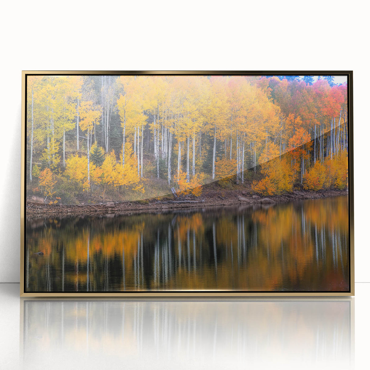 Framed acrylic print of Zion National Park in muted earth tones, ideal for modern art wall decor.