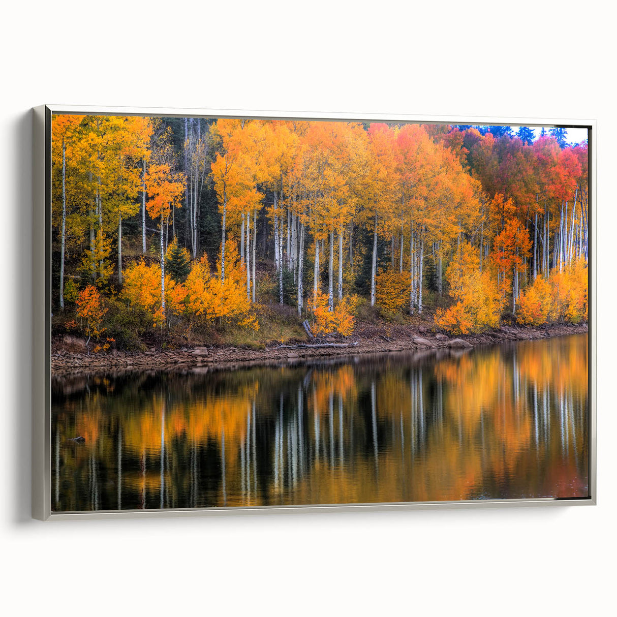 Landscape art painting of Zion National Park on a framed canvas.