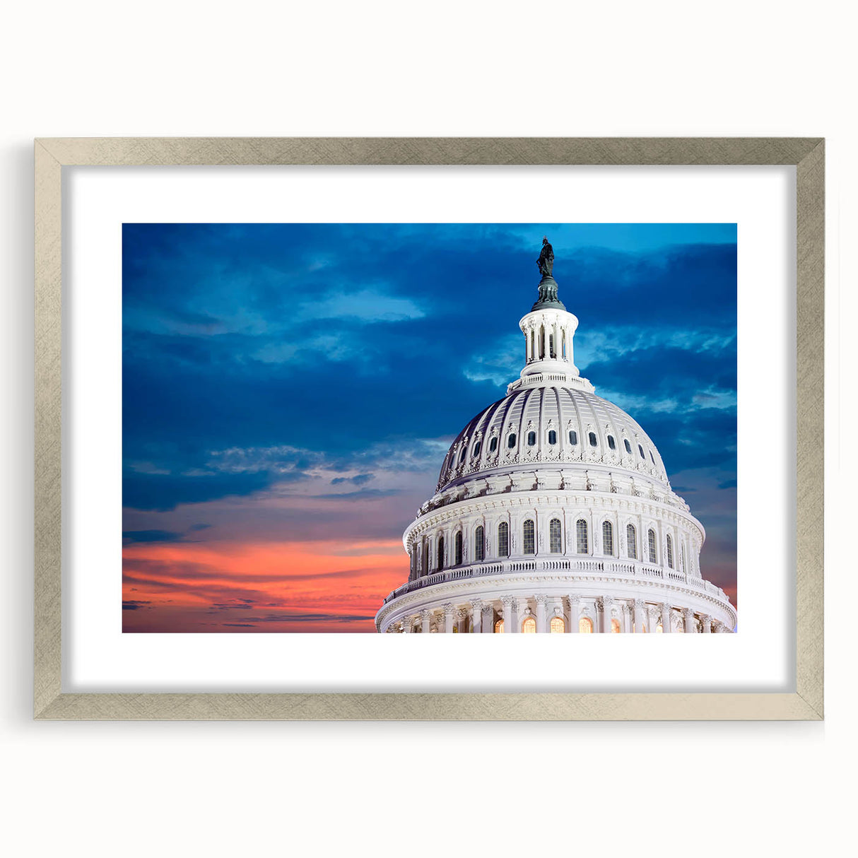Textured art print of Washington D.C.