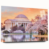 Acrylic print of Washington DC monument in muted grayscale, ideal for bedroom or dining room art.