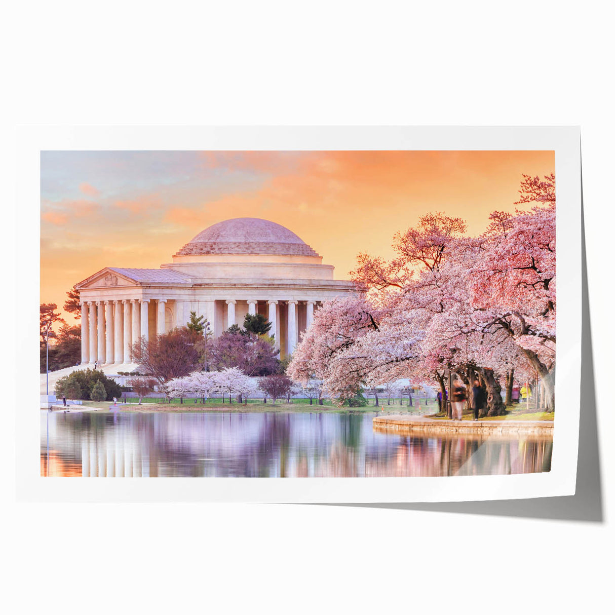 Washington DC monument scenery in muted tones on a rolled canvas, suitable for art wall dining room.