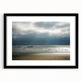 Abstract art print of Olympic landscape in vibrant colors on a large framed canvas, ideal for living room decor.