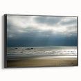 Black and white landscape art painting of Olympic National Park on framed canvas, ideal for bedroom wall decor.