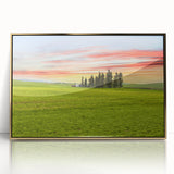 Large art print of the Palouse landscape in Washington on a framed acrylic.