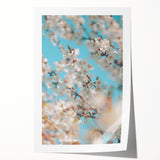 Spring floral art on rolled canvas with vibrant green and pink tones, ideal for dining room wall decor.