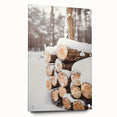 Acrylic print of a large abstract wall art featuring cool blue and white tones, suitable for bedroom or dining room decor.
