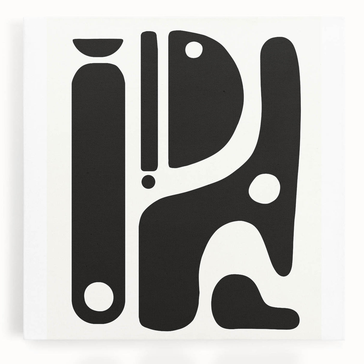 Black and White Office Wall Art – Abstract Modern Geometric Design
