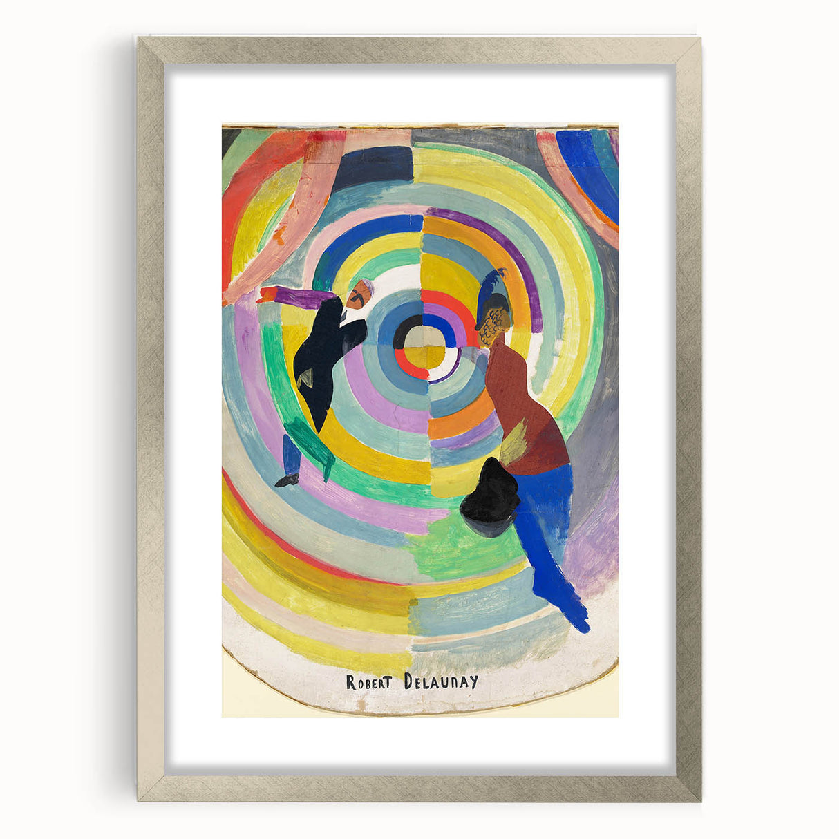 Dynamic Colorful Cubism Art - Abstract Circle and Figures Wall Decor
