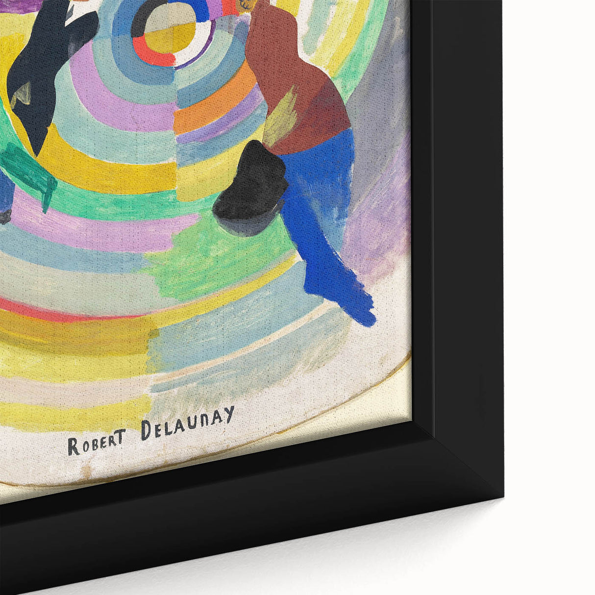 Dynamic Colorful Cubism Art - Abstract Circle and Figures Wall Decor