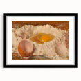 Extra large wall art featuring an abstract print of colorful pastries on a textured black framed canvas.