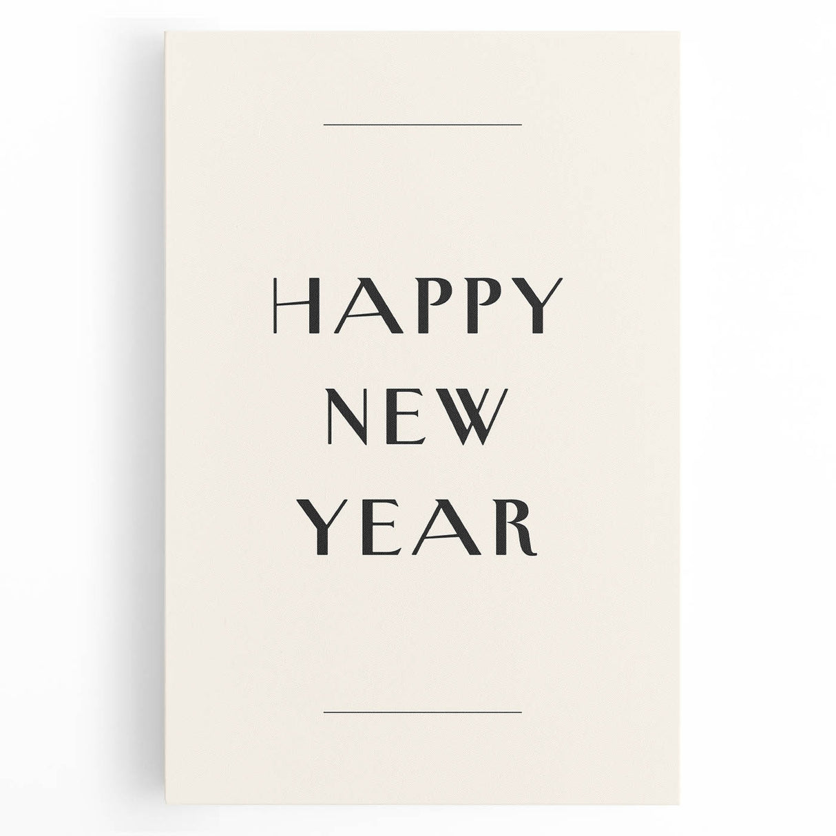 Minimalist Happy New Year Typography - New Year Wall Art Print