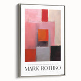 Framed canvas of a Rothko-inspired landscape art painting, featuring a vibrant spectrum of colors.