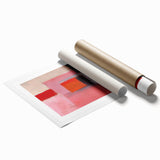 Extra large rolled print featuring bold floral art in vibrant colors, ideal for classy bathroom wall art.