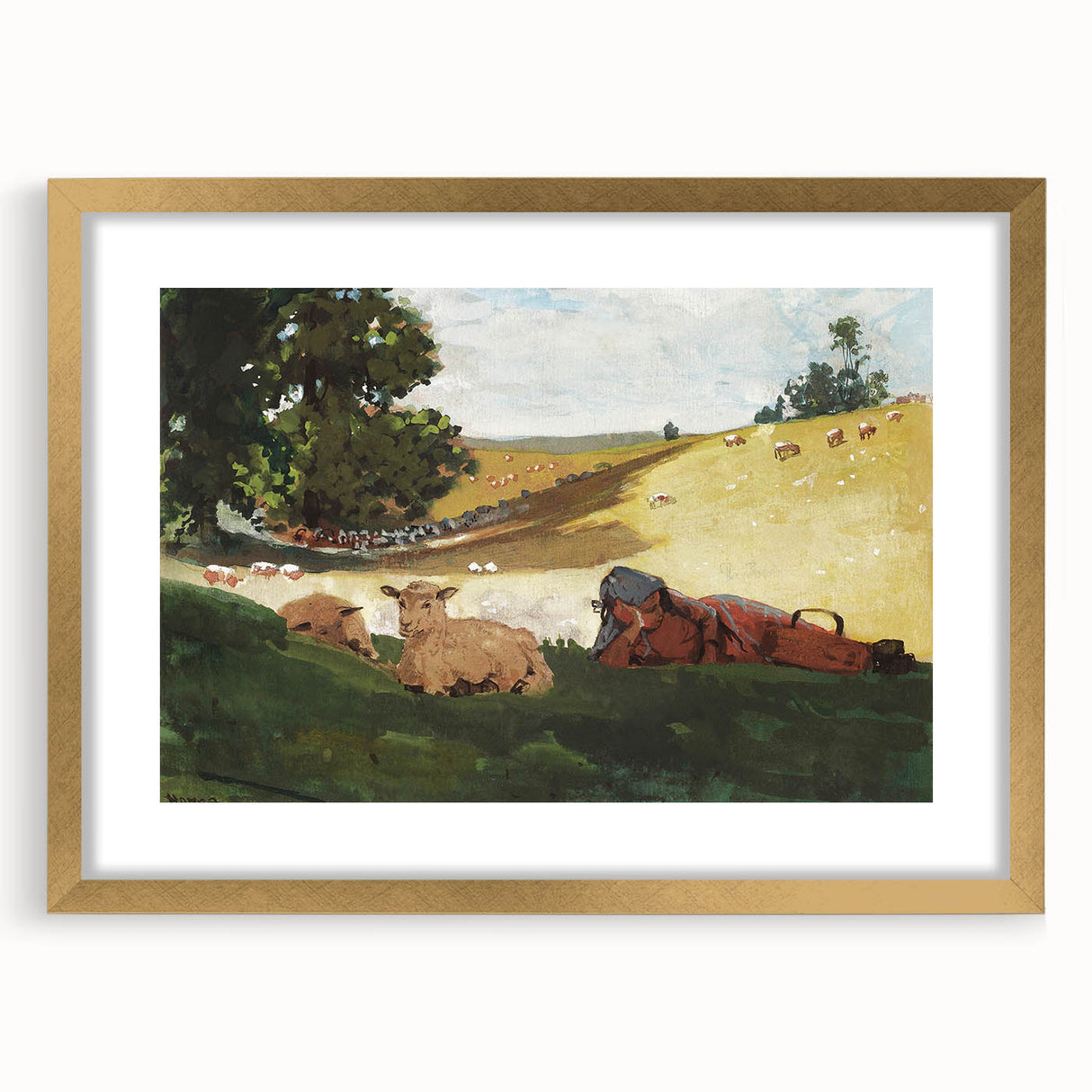 Realism Art Print – Warm Afternoon by Winslow Homer | Serene Pastoral Scene