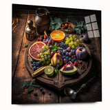 Rustic Fruit Feast - Kitchen Wall Art for a Warm Culinary Space