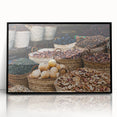 Large abstract wall art depicting the African-Egyptian landscape in black and white tones on framed acrylic.