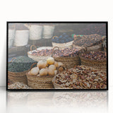 Large abstract wall art depicting the African-Egyptian landscape in black and white tones on framed acrylic.