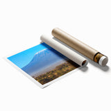 Extra large rolled print depicting Kenyan scenery with floral elements in earth tones, ideal for classy bathroom wall art.