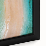 Extra large framed canvas featuring a textured depiction of Madagascar's scenery in vibrant colors.