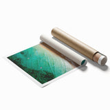 Extra large rolled print of Madagascar scenery with vivid floral elements, ideal for classy bathroom wall art.