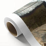 Art Deco poster depicting a serene Mali landscape in soft pastel colors on rolled canvas, suitable for nursery wall art.