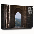 Acrylic print of the Great Wall of China in muted earth tones, ideal for bedroom or dining room art.
