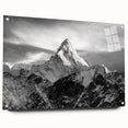 Acrylic print of Mount Everest in muted blue and gray tones, suitable for bedroom or dining room decor.