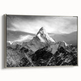 Landscape art painting of Mount Everest in vibrant colors on a framed canvas, ideal for office or study room decor.