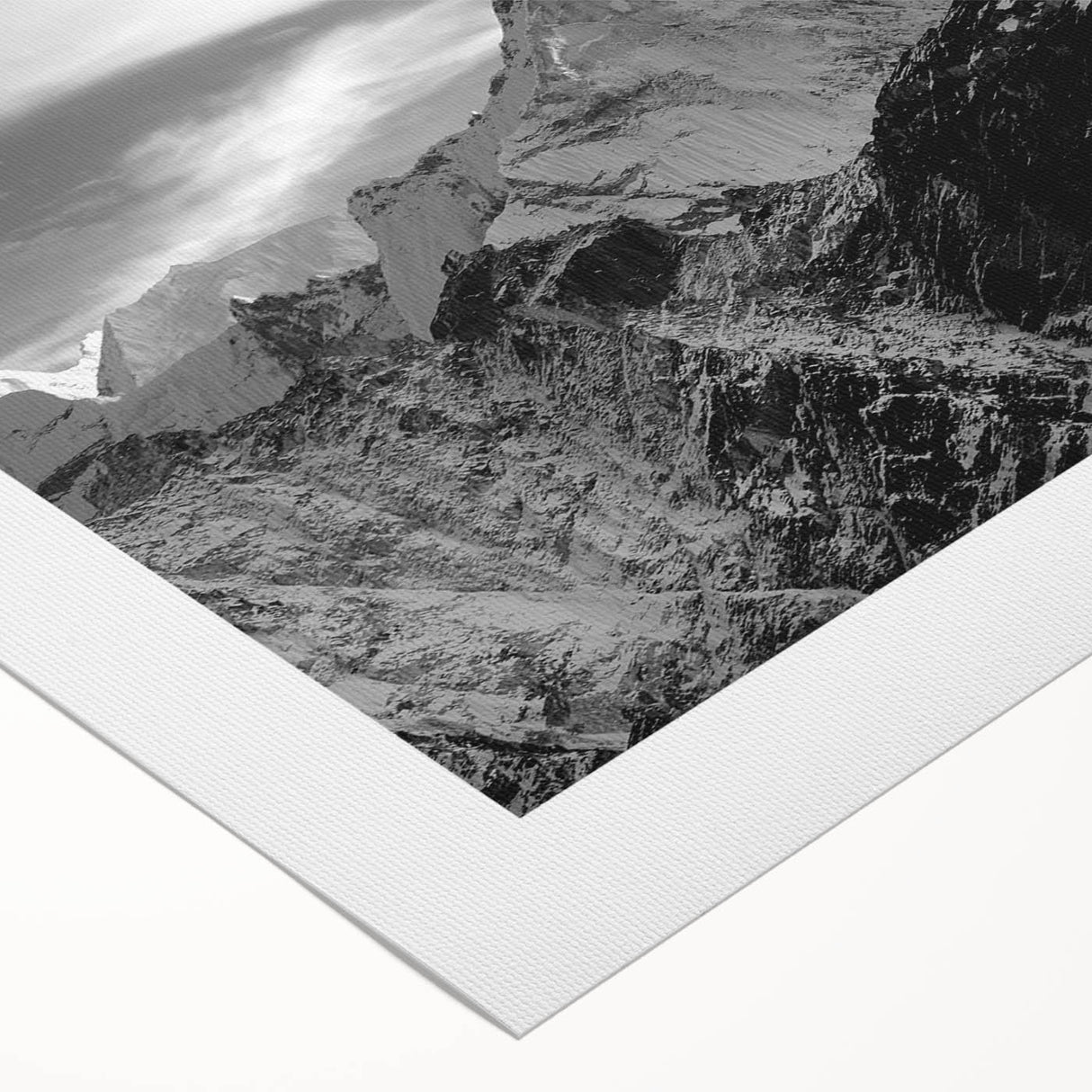 Art deco poster of Mount Everest in muted earth tones on rolled canvas, suitable for dining room wall art.