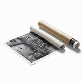Extra large rolled print of a floral art scene in muted earth tones, ideal for classy bathroom wall art.