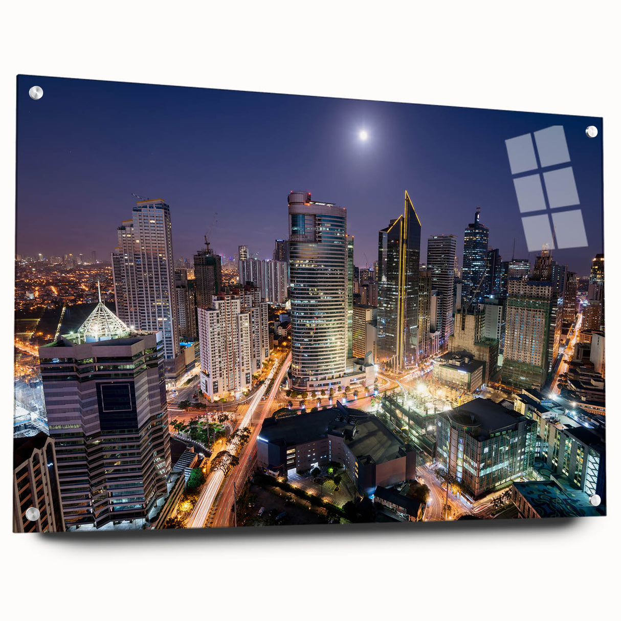 Large abstract wall art featuring a vibrant Philippine landscape on acrylic glass, suitable for bedroom or dining room decor.