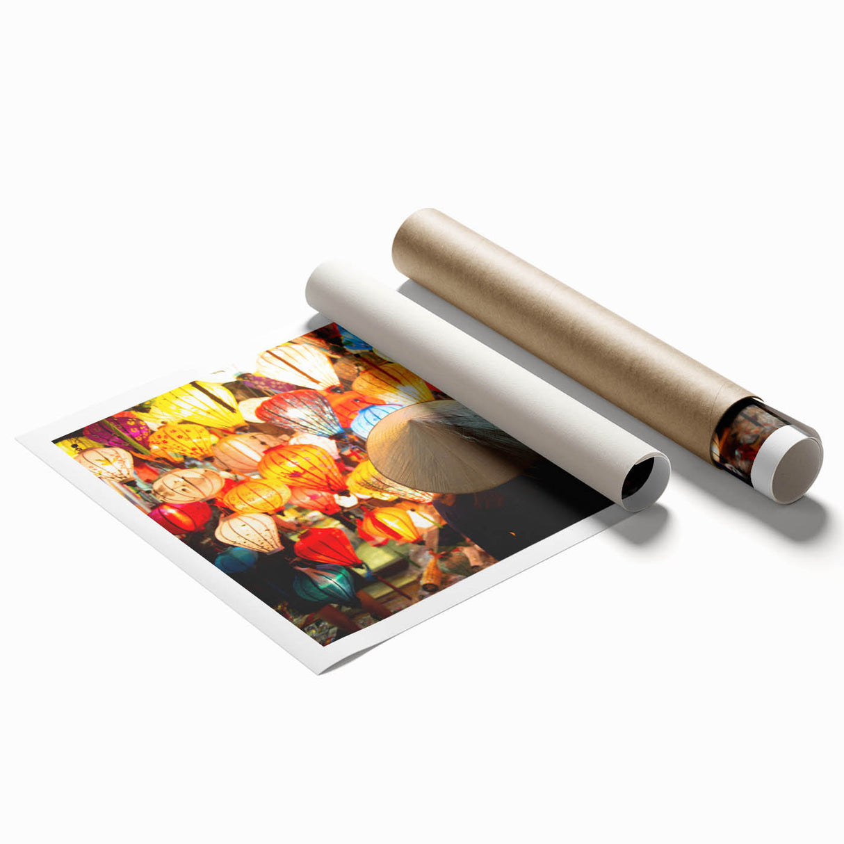 Extra large rolled print depicting vibrant floral scenes in Istanbul, ideal for classy bathroom wall art.
