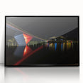 Large abstract wall art depicting the Adelaide skyline in muted black and gray tones on a framed acrylic print.