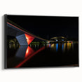 Black and white framed canvas featuring a vintage-style Adelaide landscape, ideal for bedroom wall art.