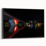 Black and white framed canvas featuring a vintage-style Adelaide landscape, ideal for bedroom wall art.