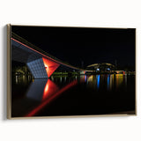 Landscape art painting of Adelaide, featuring colorful skyline on black framed canvas, ideal for office decor.