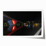 Extra large rolled print of Adelaide scenery with floral accents in soft green shades.