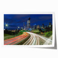 Extra large rolled print of Brisbane scenery with vibrant green and blue tones, ideal for dining room wall art.