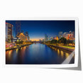 Extra large rolled print of a Melbourne scenery with muted earth tones, ideal for art wall dining room decor.