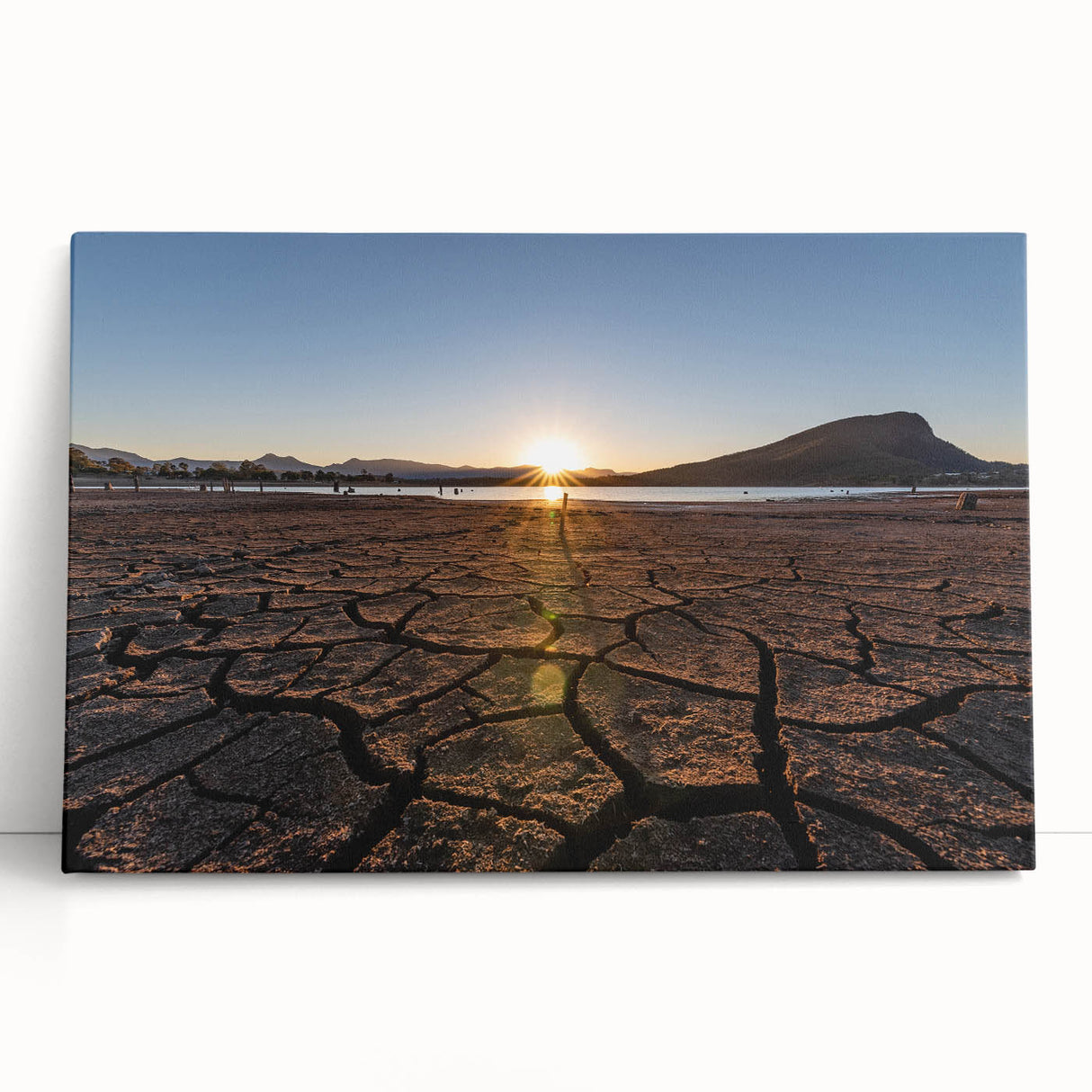 Black and white photograph of Queensland scenery on large stretched canvas, suitable for kitchen wall art.