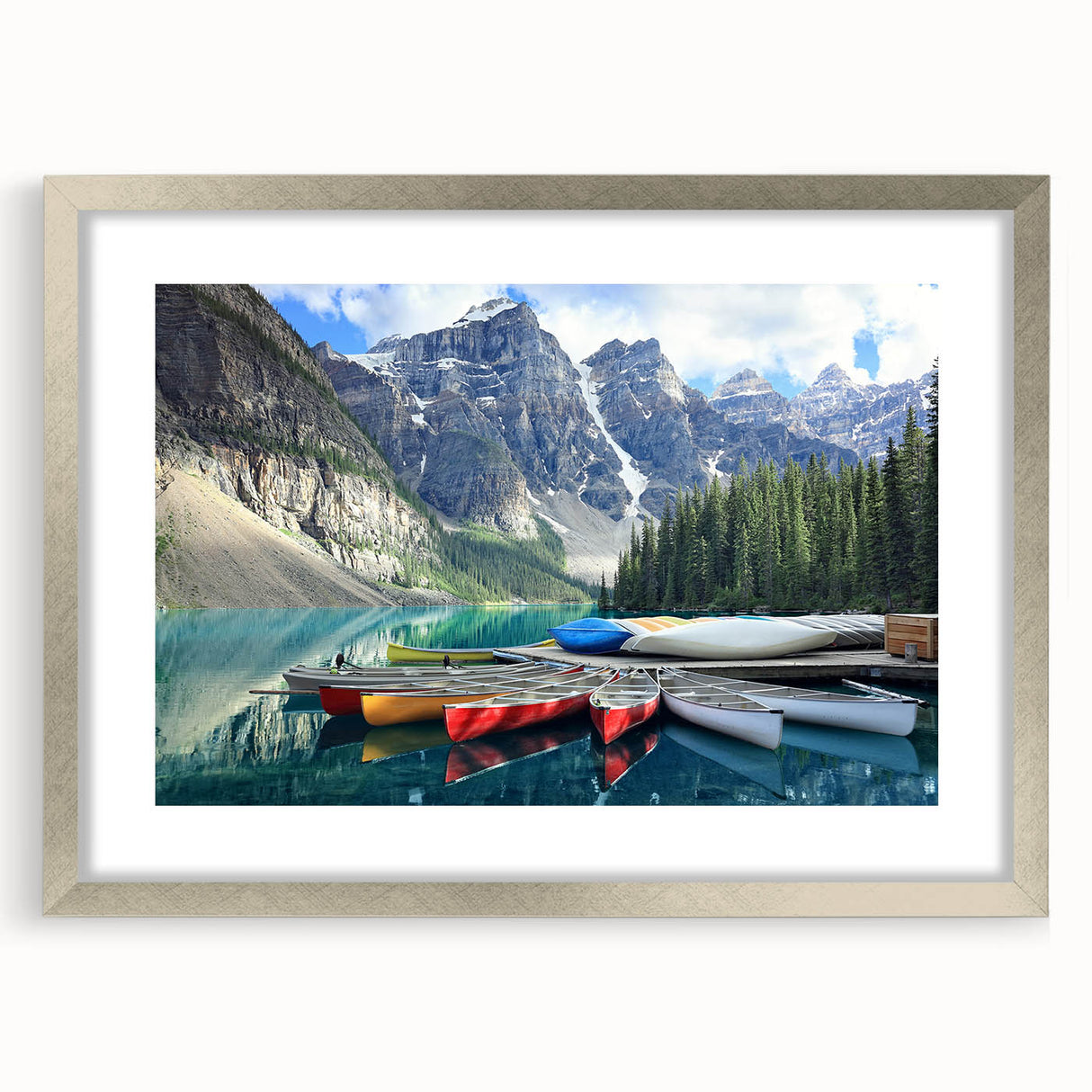 Textured art print of an abstract Alberta scenery in muted earth tones, framed in silver, ideal for bedroom art.